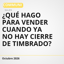 ¿QUÉ HAGO PARA VENDER CUANDO YA NO HAY CIERRE DE TIMBRADO?